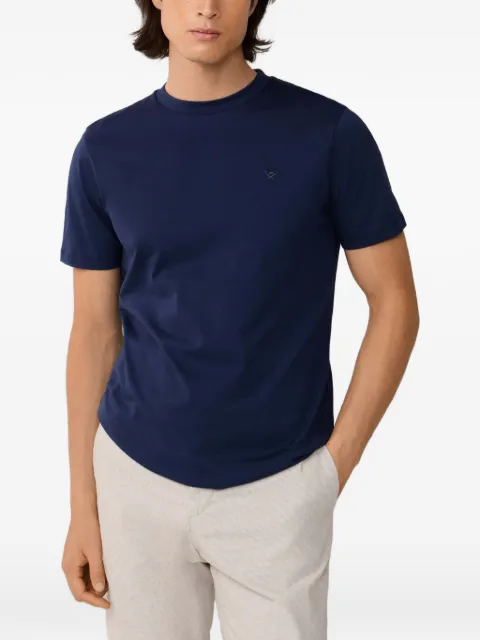 Hackett London logo-embroidered cotton T-shirt Blue HM5000100