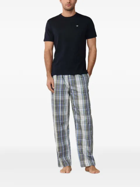 Hackett London check-print cotton pyjama set Blue HMU200032