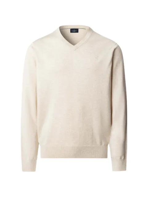 Hackett London embroidered V-neck sweater Neutrals HM7000118