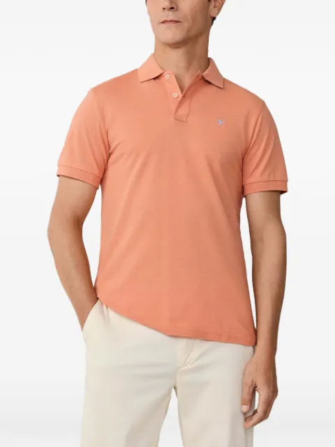 Hackett London logo-embroidered polo shirt Orange HM5600148