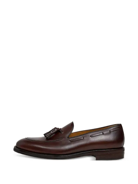 Hackett London Mayfair Crust tassel leather loafers Brown HMS200061