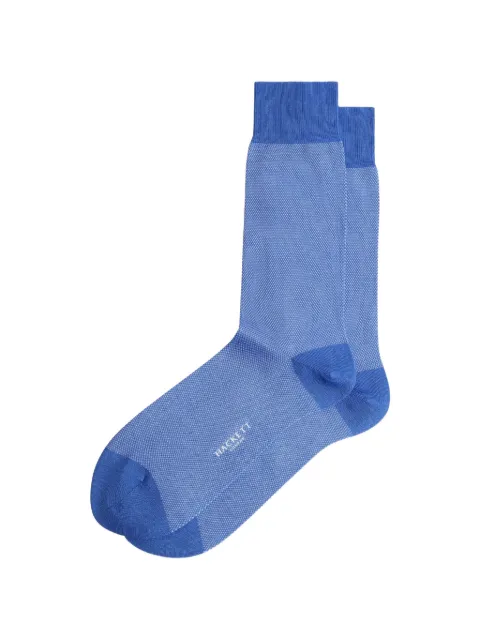Hackett London jacquard birds-eye socks Blue HMU300074