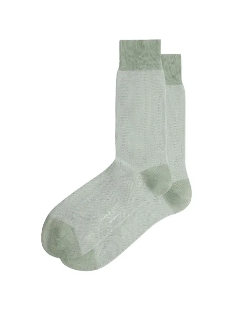 Hackett London jacquard-knit birds-eye socks Green HMU300074
