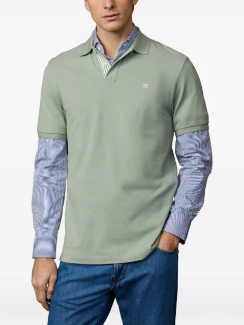 Hackett London Heritage H stripe-trim polo shirt Green HM5600137
