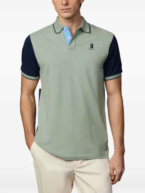 Hackett London colour-block pique polo shirt Green HM5600133