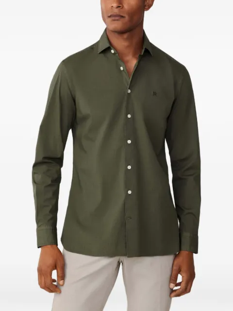 Hackett London Kent cutaway-collar tailored-fit shirt Green HM3010540