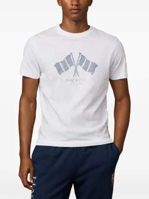 Hackett London London Rowing Club print T-shirt White HM5000084