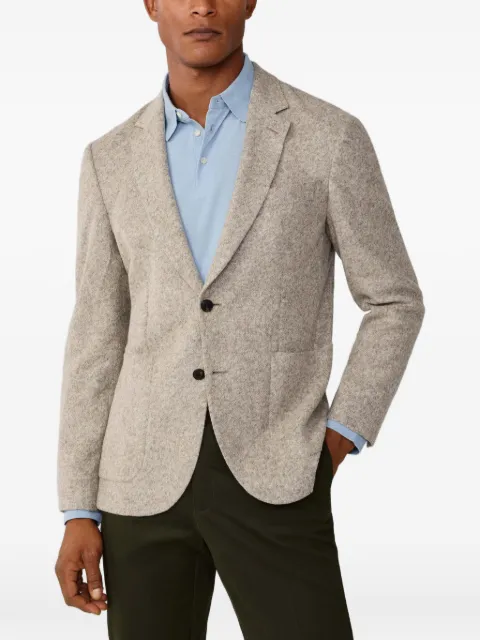 Hackett London single-breasted blazer Neutrals HM4400084