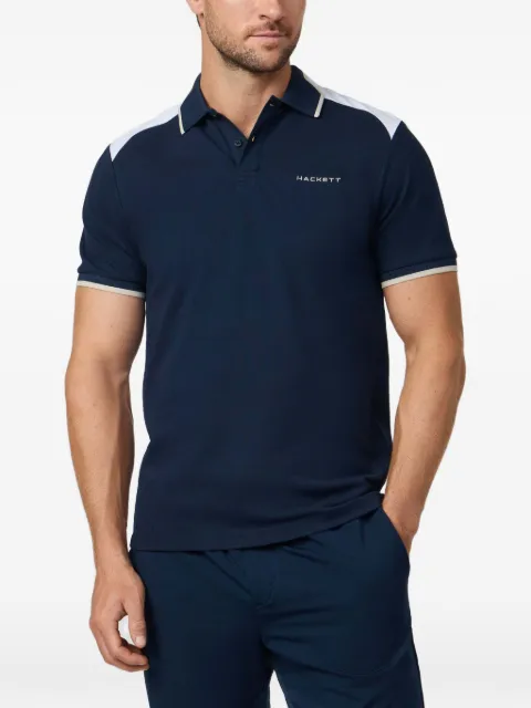 Hackett London logo-embroidered polo shirt Blue HM5600123