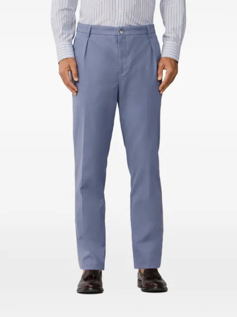 Hackett London Sloane pleat-detail trousers Blue HM2100106