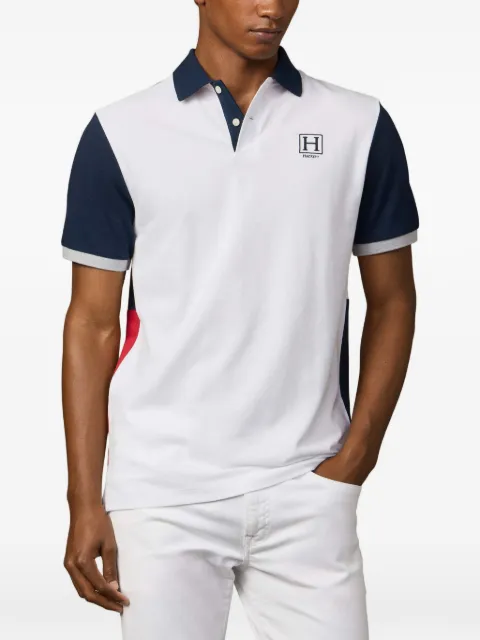 Hackett London logo-embroidered polo shirt White HM5600134