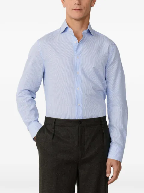 Hackett London striped Knightsbridge collar shirt Blue HM3010684