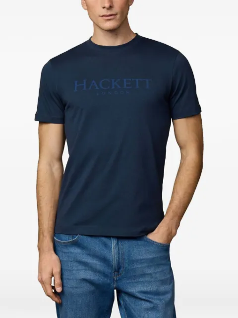 Hackett London logo-print T-shirt Blue HM5000091