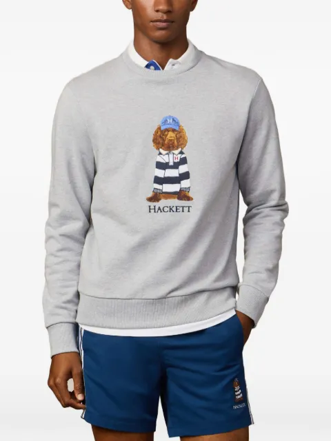 Hackett London Harry crew-neck cotton sweater Grey HM5800093