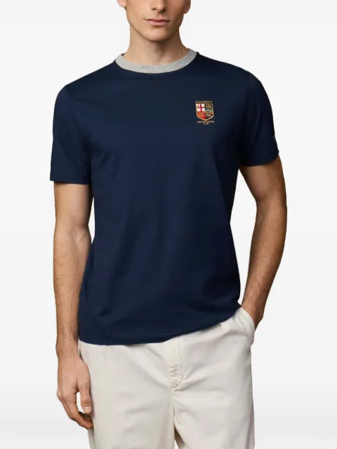 Hackett London logo-embroidered T-shirt Blue HM5000082