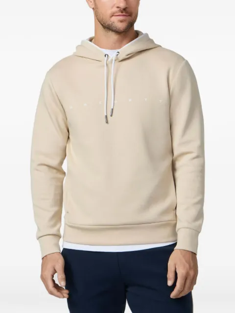 Hackett London logo-print drawstring hoodie Neutrals HM5800088