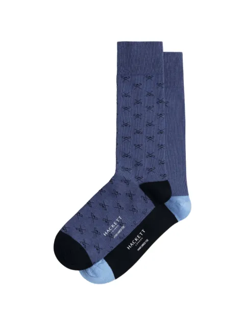 Hackett London Icon jacquard socks (set of two) Blue HMU300077
