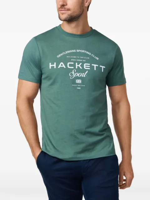 Hackett London logo-print T-shirt Green HM5000098