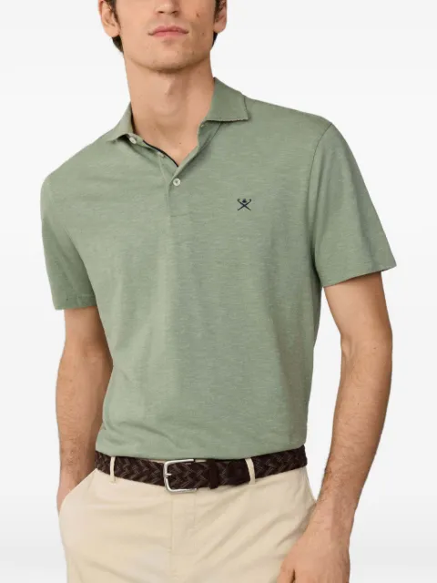 Hackett London embroidered classic-fit polo shirt Green HM5600127