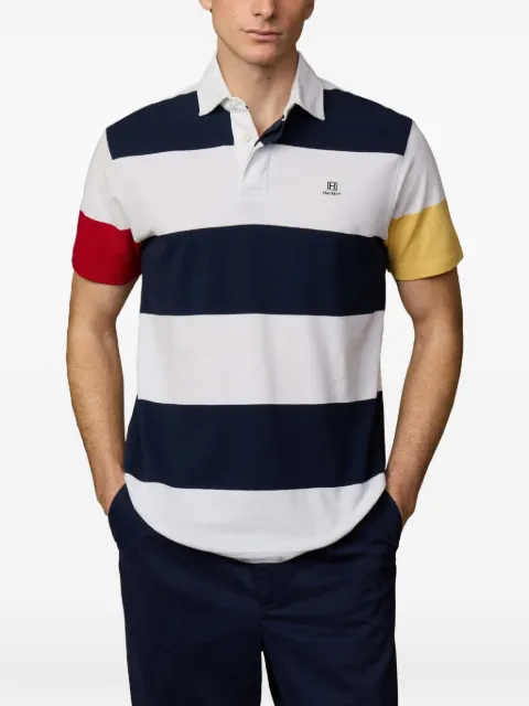 Hackett London striped rugby polo shirt White HM5700012