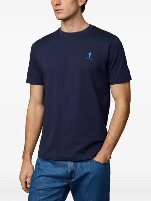 Hackett London Heritage number-embroidered T-shirt Blue HM5000093