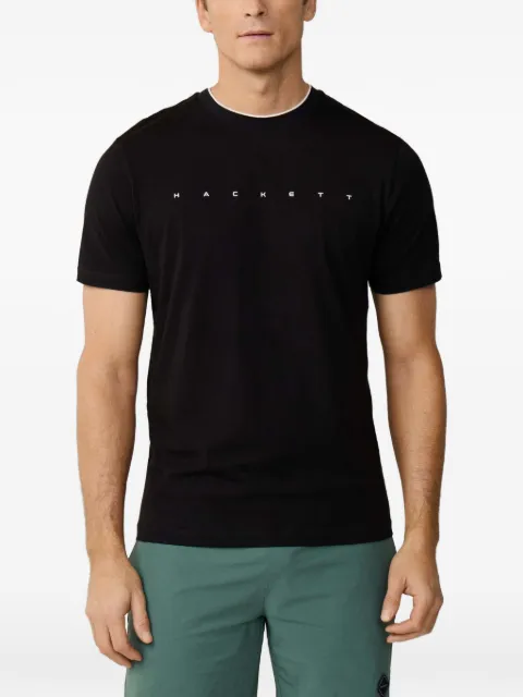 Hackett London logo-print T-shirt Black HM5000103