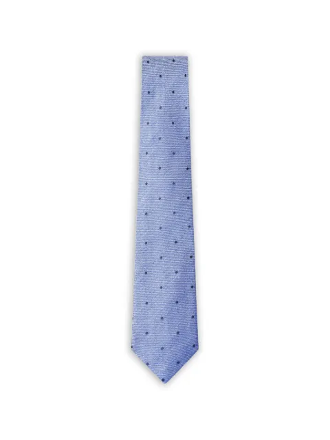 Hackett London polka-dot twill tie Blue HM0500076