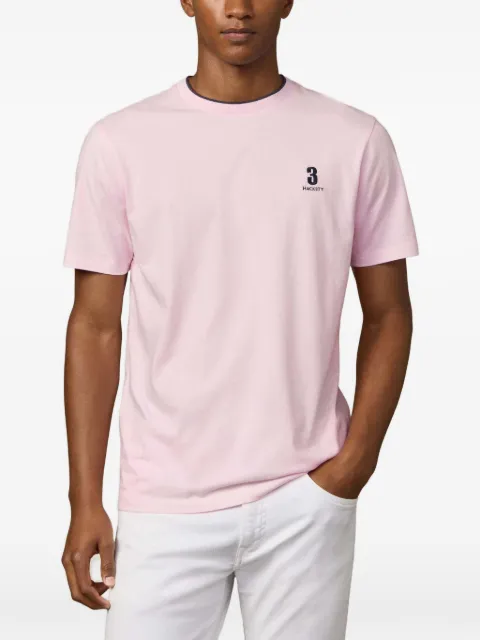 Hackett London logo-embroidered T-shirt Pink HM5000093