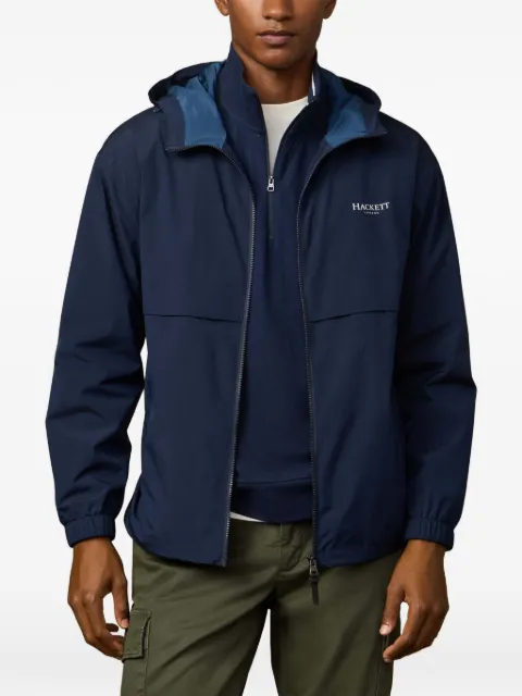 Hackett London Heritage zip-fastening hooded Blue HM4000093