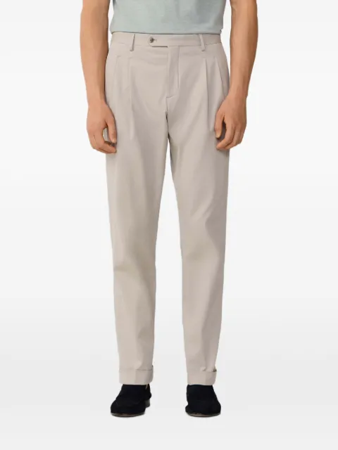 Hackett London double-pleated trousers Neutrals HM2100099