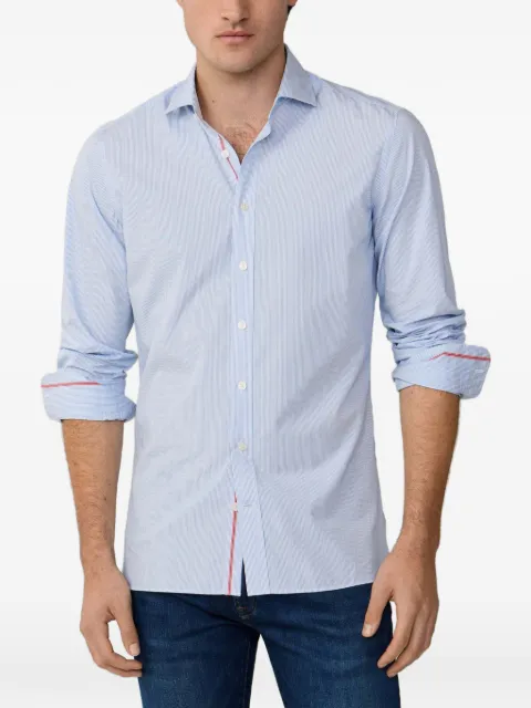Hackett London striped cotton-poplin shirt Blue HM3010652
