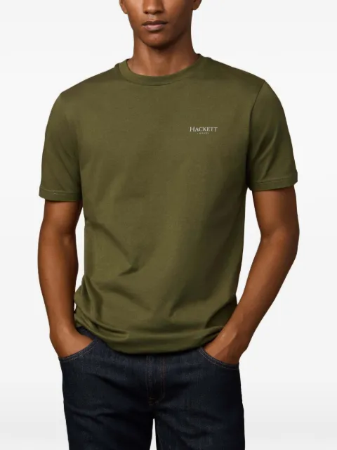 Hackett London logo-print T-shirt Green HM5000067
