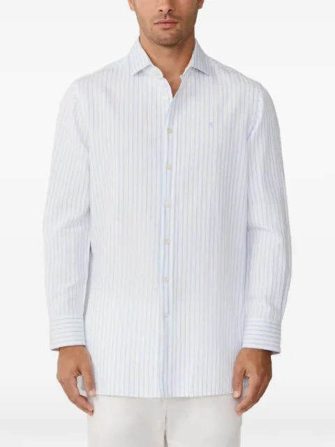 Hackett London striped-pattern tailored-fit shirt White HM3010634