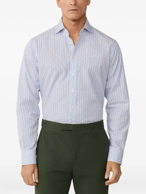 Hackett London regimental-stripe shirt White HM3010681