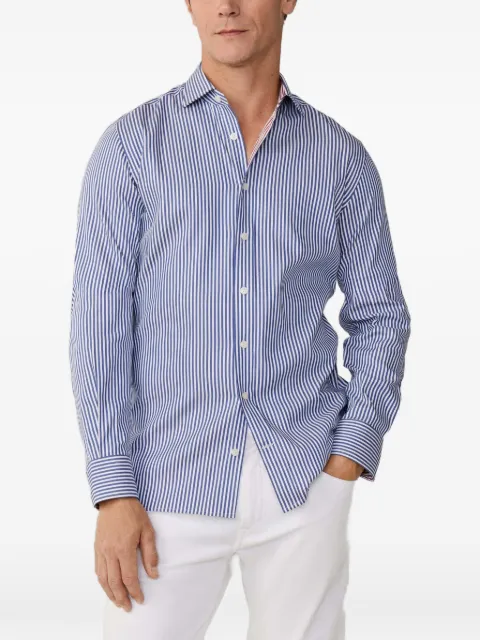 Hackett London Bengal-stripe tailored-fit shirt Blue HM3010648
