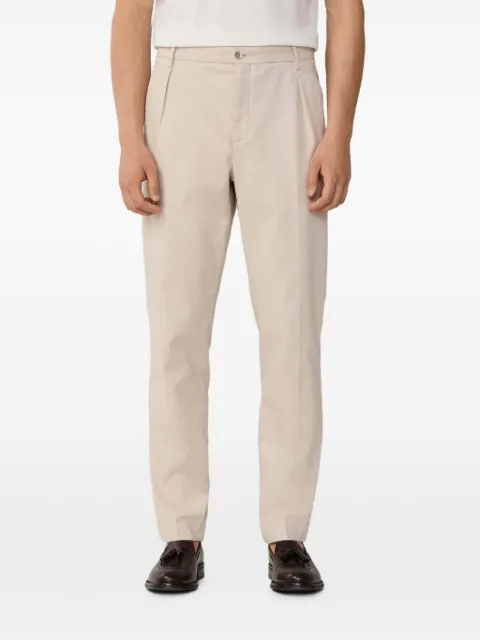 Hackett London Sloane tapered tricotine trousers Neutrals HM2100106