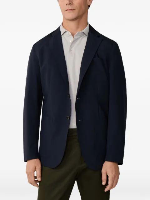 Hackett London single-breasted lightweight blazer Blue HM4000113