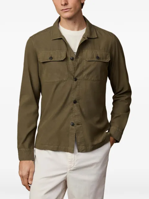 Hackett London Heritage Twill overshirt jacket Green HM6000012