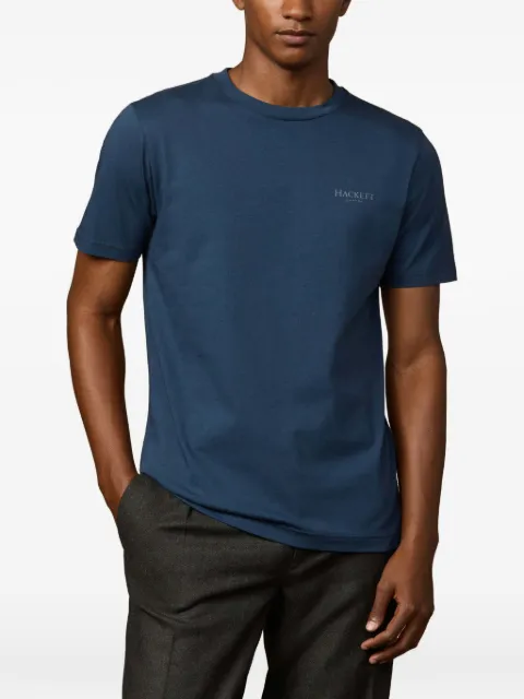 Hackett London logo-print T-shirt Blue HM5000067