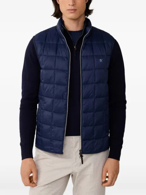 Hackett London logo-embroidered gilet Blue HM4000089