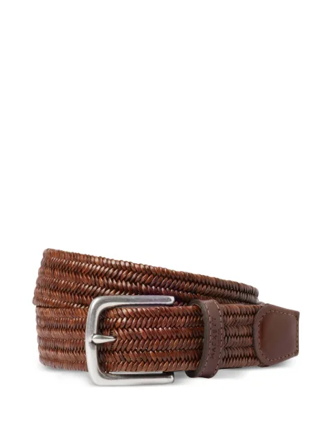 Hackett London braided leather belt Brown HM4100007