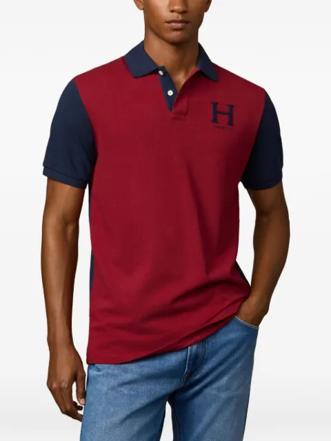 Hackett London logo-embroidered polo shirt Red HM5600083