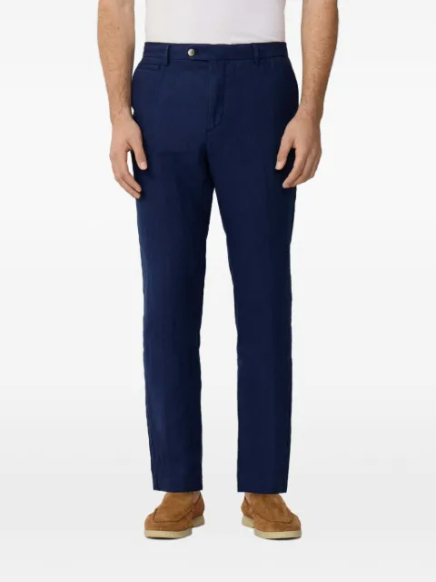 Hackett London Kensington linen trousers Blue HM2100097