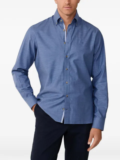 Hackett London herringbone shirt Blue HM3010548