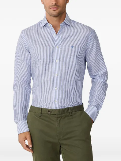 Hackett London Bengal-stripe Kent-collar shirt Blue HM3010691
