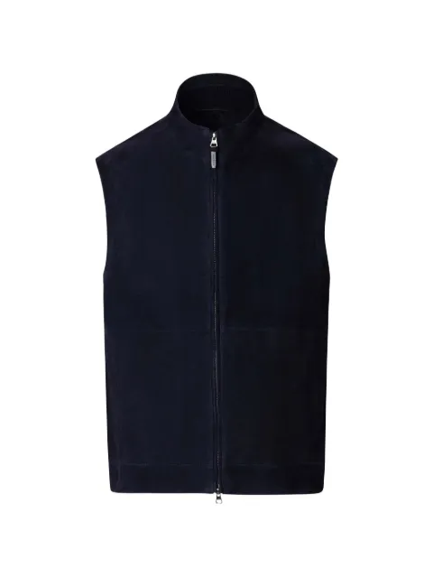 Hackett London suede waistcoat Blue HM4000140