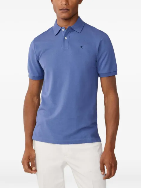 Hackett London logo-embroidered slim-fit polo shirt Blue HM5600093