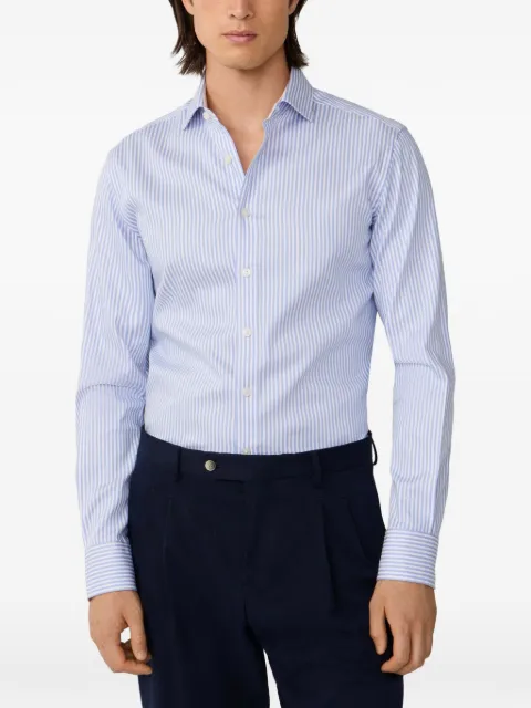 Hackett London Bengal-stripe Kent-collar shirt Blue HM3010648