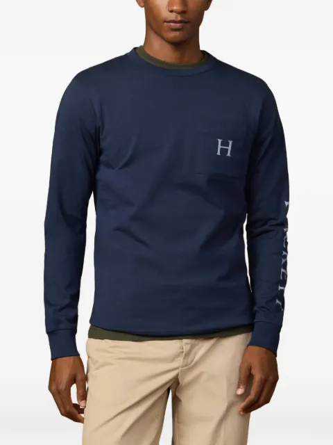 Hackett London Heritage Peaks logo-print T-shirt Blue HM5000065