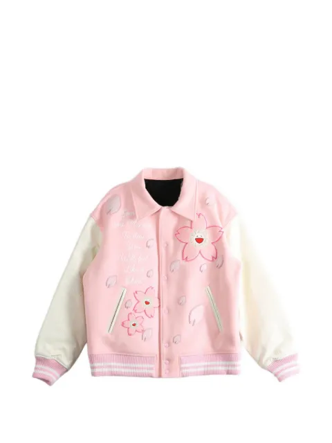 MONONOKE MADE Sakura-embroidered bomber jacket Pink MTMK80000024